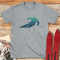 Sunset Carves T Shirt Gift For Skier