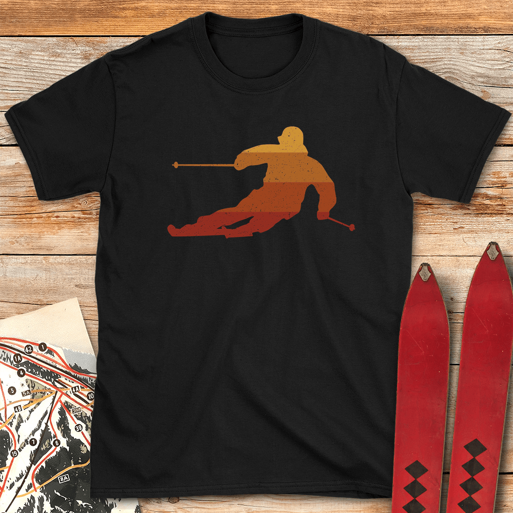 Sunset Carves T Shirt Gift For Skier