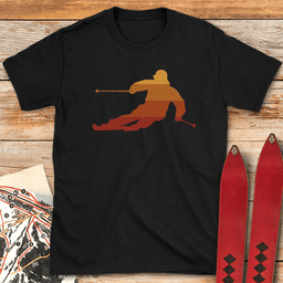 Sunset Carves T Shirt Gift For Skier
