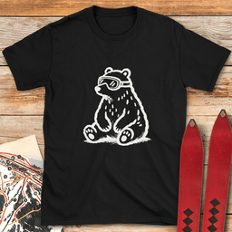 The Bear Sits T Shirt Gift For Skier