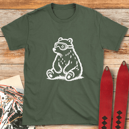 The Bear Sits T Shirt Gift For Skier