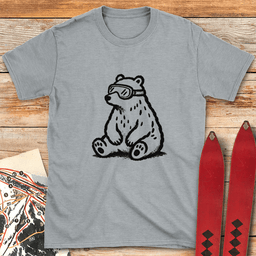 The Bear Sits T Shirt Gift For Skier
