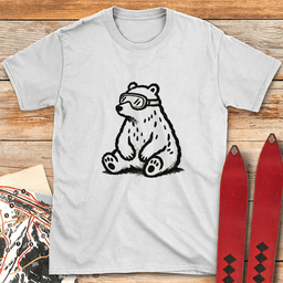 The Bear Sits T Shirt Gift For Skier