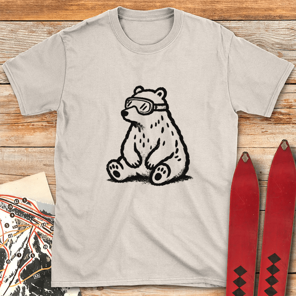 The Bear Sits T Shirt Gift For Skier