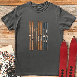 Vintage Ski Fence T Shirt Gift For Skier
