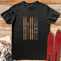 Vintage Ski Fence T Shirt Gift For Skier