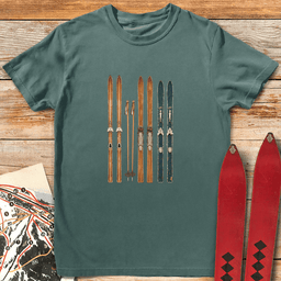 Vintage Ski Fence T Shirt Gift For Skier