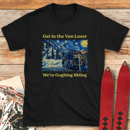 Van Gogh Ski T Shirt Gift For Skier
