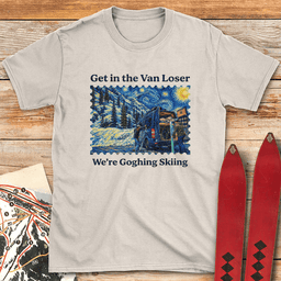 Van Gogh Ski T Shirt Gift For Skier