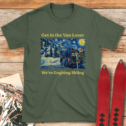 Van Gogh Ski T Shirt Gift For Skier
