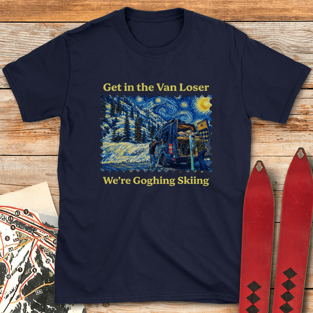 Van Gogh Ski T Shirt Gift For Skier