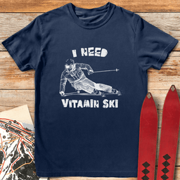 Vitamin Skier T Shirt Gift For Skier