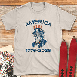 Uncle Sam America 250 T Shirt Gift For Skier