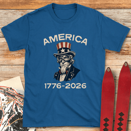 Uncle Sam America 250 T Shirt Gift For Skier