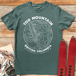 Sun Peaks Topo Map T Shirt Gift For Skier