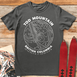 Sun Peaks Topo Map T Shirt Gift For Skier
