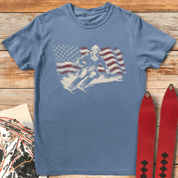Washington Ski Flag T Shirt Gift For Skier