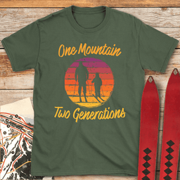 Two Generations T Shirt Gift For Skier