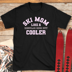 Varsity Ski Mom T Shirt Gift For Mom