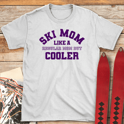 Varsity Ski Mom T Shirt Gift For Mom