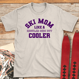Varsity Ski Mom T Shirt Gift For Mom