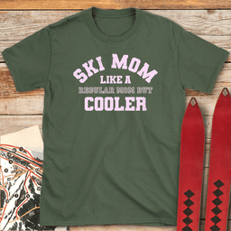 Varsity Ski Mom T Shirt Gift For Mom