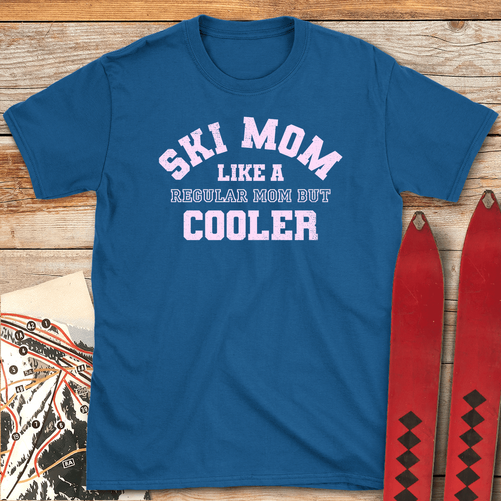 Varsity Ski Mom T Shirt Gift For Mom