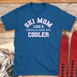 Varsity Ski Mom T Shirt Gift For Mom