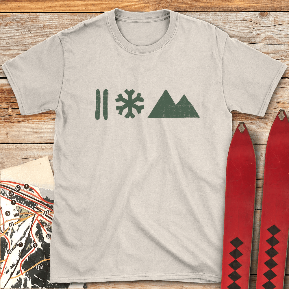 Strictly The Basics T Shirt Gift For Skier