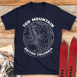 Sun Peaks Topo Map T Shirt Gift For Skier