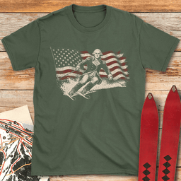 Washington Ski Flag T Shirt Gift For Skier