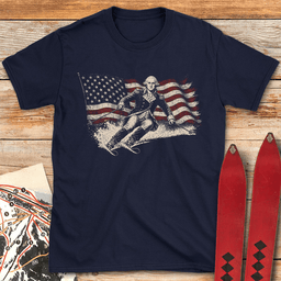 Washington Ski Flag T Shirt Gift For Skier