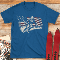 Washington Ski Flag T Shirt Gift For Skier