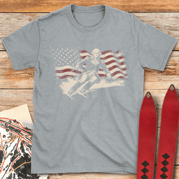 Washington Ski Flag T Shirt Gift For Skier