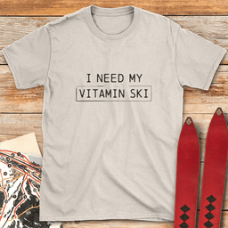 Vitamin Ski T Shirt Gift For Skier