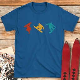 Three Boarders T Shirt Gift For Skier