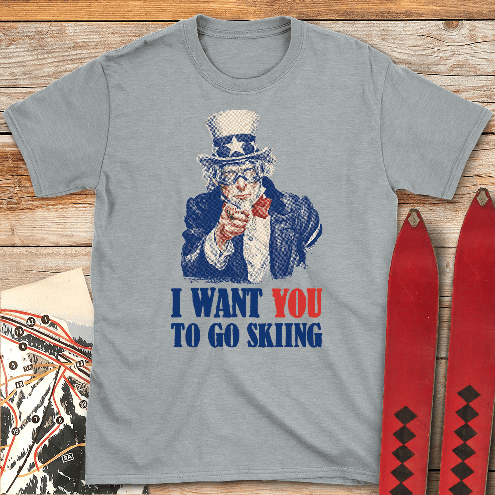 Uncle Sam Request T Shirt Gift For Skier