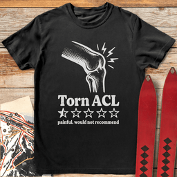 Torn Acl 1 Star T Shirt Gift For Skier