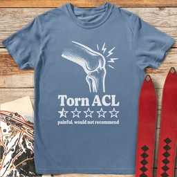 Torn Acl 1 Star T Shirt Gift For Skier