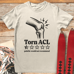 Torn Acl 1 Star T Shirt Gift For Skier