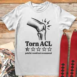 Torn Acl 1 Star T Shirt Gift For Skier