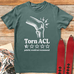 Torn Acl 1 Star T Shirt Gift For Skier