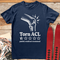 Torn Acl 1 Star T Shirt Gift For Skier