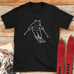 The Bear Skis T Shirt Gift For Skier