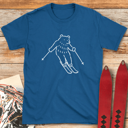 The Bear Skis T Shirt Gift For Skier