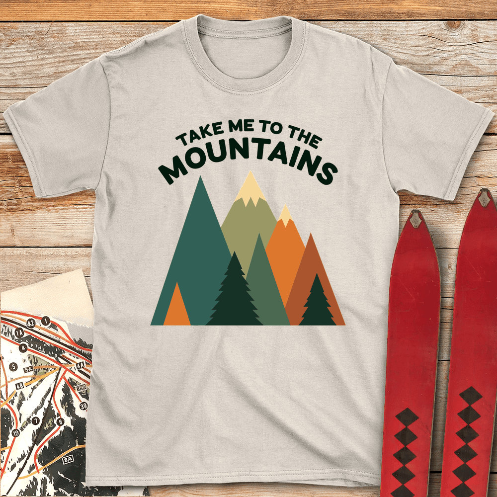 Take Me To The Mountains T Shirt Gift For Skier