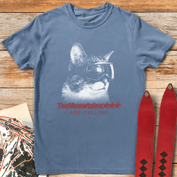 Street Meowtains T Shirt Gift For Skier