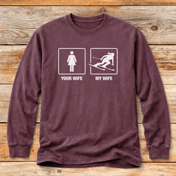 Your Wife Vs My Wife T Shirt Gift For Skier