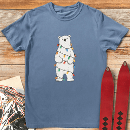 Christmas Polar Bear T Shirt Gift For Skier