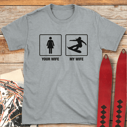 Wife Snowboards T Shirt Gift For Snowboarder